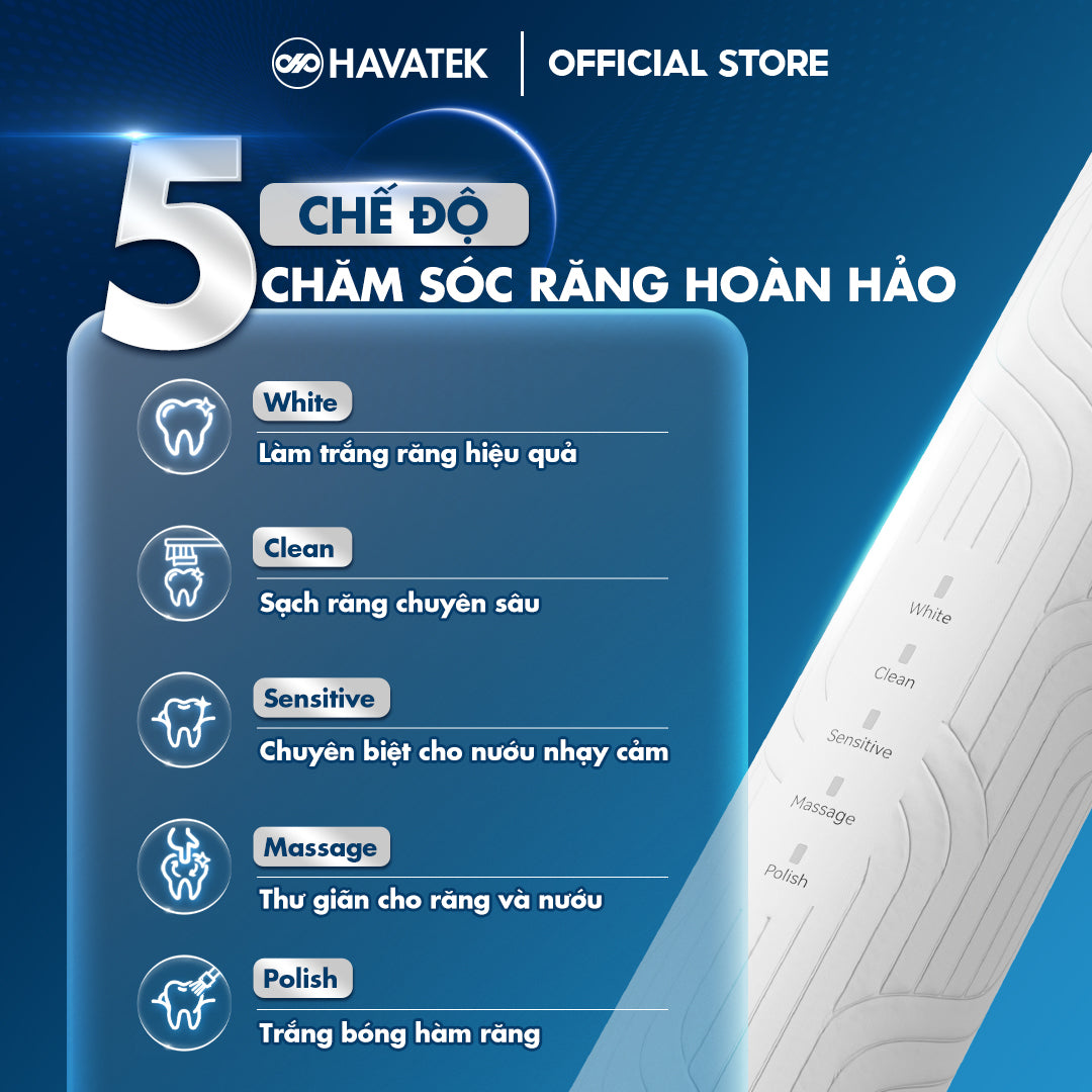 Bàn chải điện giảm chấn nướu HAVATEK